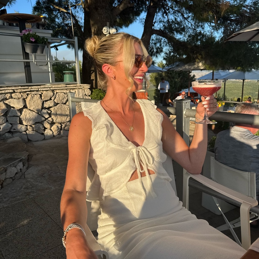 Lulu's Cream Pencil Skirt